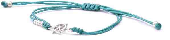 Beneto Šňůrkový tyrkysový kabala náramek Kormidlo AGB572 + 2 měsíce na vrácení zboží