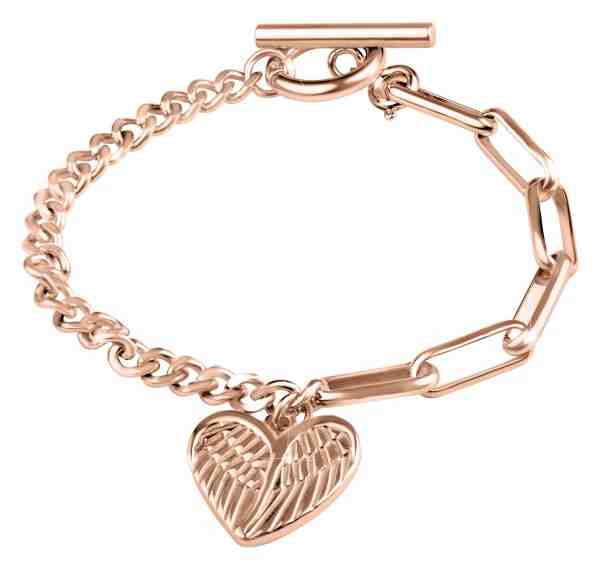 Troli Designový růžově zlacený náramek s přívěskem Srdce + 2 měsíce na vrácení zboží