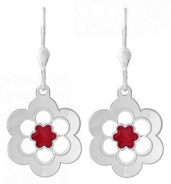 Praqia Stříbrné náušnice Fluera NA6041_RH + 2 měsíce na vrácení zboží