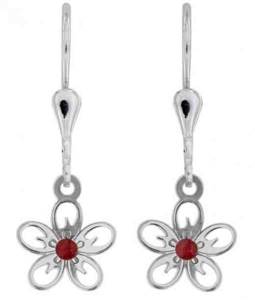 Praqia Jemné stříbrné náušnice Jabloňový květ NA5189_N_RH + 2 měsíce na vrácení zboží