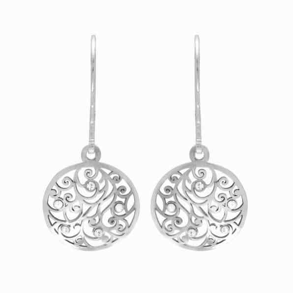 Praqia Třpytivé stříbrné náušnice NA0861_RH + 2 měsíce na vrácení zboží