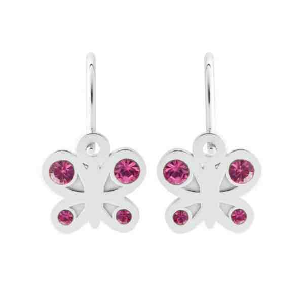 Praqia Dívčí stříbrné náušnice Motýlci NA0793_RH + 2 měsíce na vrácení zboží