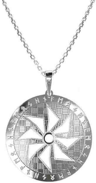 Praqia Pánský stříbrný náhrdelník Sol KO5006_MO060_50_RH  (řetízek, přívěsek) + 2 měsíce na vrácení zboží