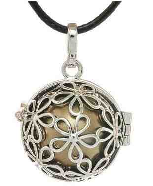 MUMMY BELL Dámský náhrdelník Rolnička Malé kytičky - hnědá K2SH18 + 2 měsíce na vrácení zboží