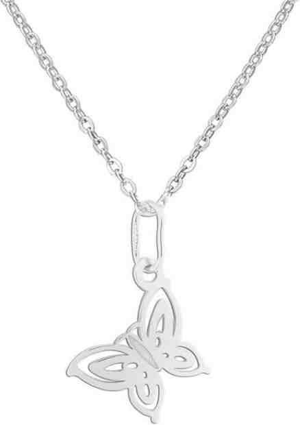 Praqia Dívčí stříbrný náhrdelník Motýlek KO5228_BR030_40_RH  (řetízek, přívěsek) + 2 měsíce na vrácení zboží