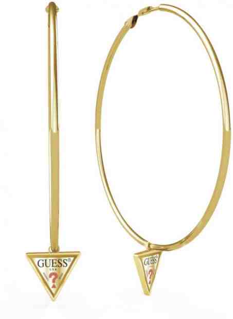Guess Elegantní pozlacené náušnice kruhy UBE79061 3 cm + 2 měsíce na vrácení zboží