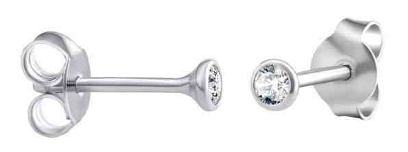 Silvego Stříbrné náušnice pecky se Swarovski Zirconia SILVEGO706025W + 2 měsíce na vrácení zboží