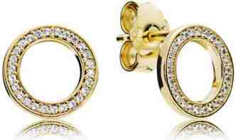 Pandora Třpytivé náušnice s kamínky 268649C01 + 2 měsíce na vrácení zboží