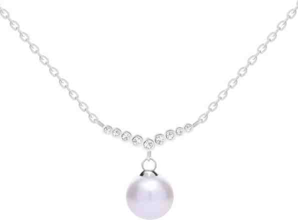Preciosa Něžný stříbrný náhrdelník s pravou perlou Samoa 5308 00 + 2 měsíce na vrácení zboží