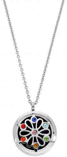 Troli Multifunkční ocelový náhrdelník s krystaly a vyměnitelným středem Aroma DIFCOL04 + 2 měsíce na vrácení zboží