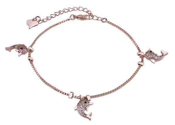 Troli Krásný bronzový náramek s delfíny SW-WC121/2 + 2 měsíce na vrácení zboží