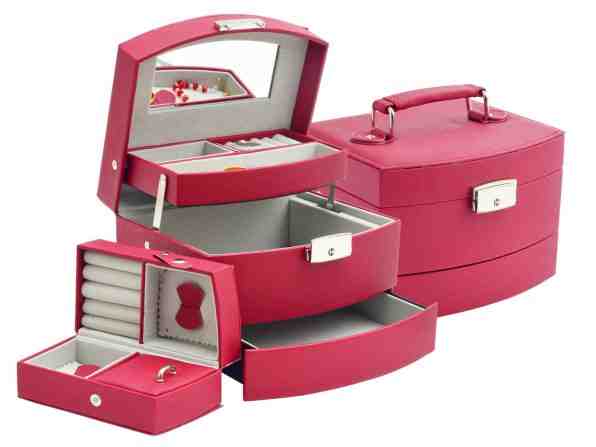 JK Box Červená šperkovnice SP-270/A7 + 2 měsíce na vrácení zboží