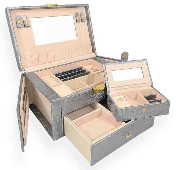 JK Box Honosná stříbrná šperkovnice SP-950/AG + 2 měsíce na vrácení zboží