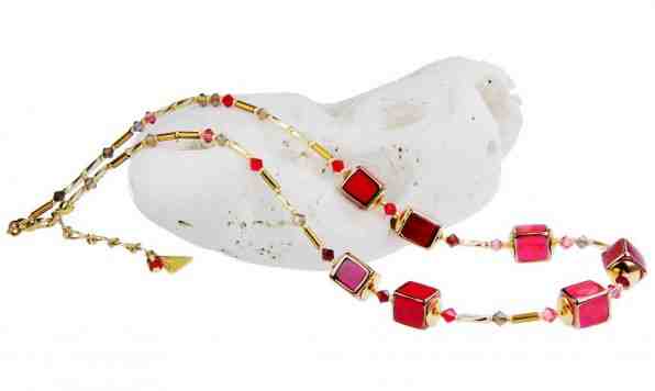 Lampglas Originální náhrdelník Strawberry Cocktail z perel Lampglas NCU1 + 2 měsíce na vrácení zboží