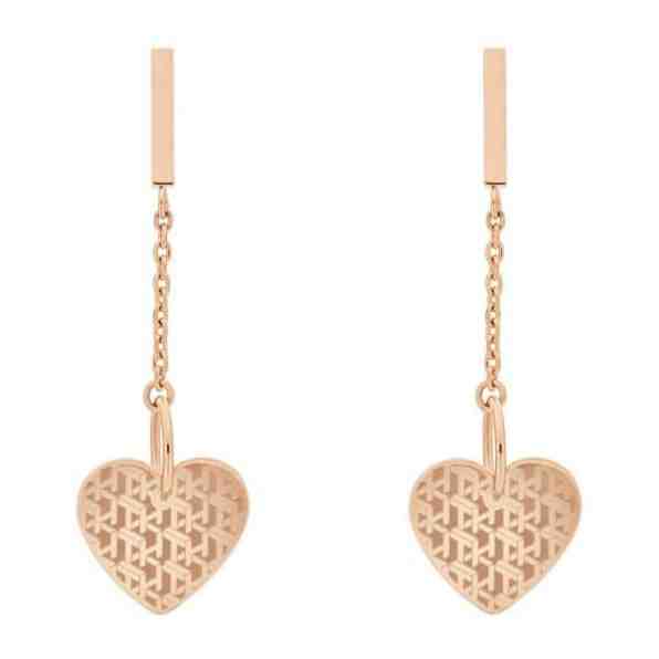Tommy Hilfiger Pozlacené ocelové náušnice s přívěskem srdce TH2780304 + 2 měsíce na vrácení zboží