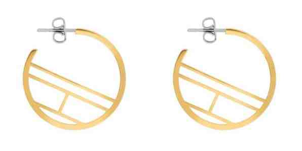 Tommy Hilfiger Pozlacené ocelové náušnice kruhy TH2780329 + 2 měsíce na vrácení zboží