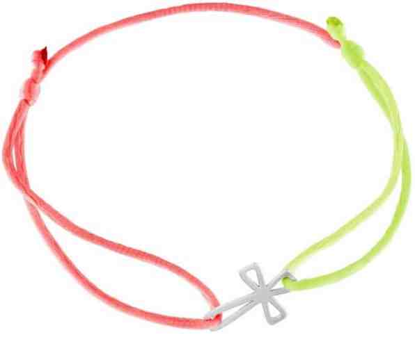 Praqia Šňůrkový duhový kabala náramek Křížek KA6216 + 2 měsíce na vrácení zboží