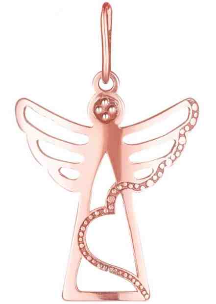 Brilio Přívěsek z růžového zlata Andělíček PA6163 + 2 měsíce na vrácení zboží