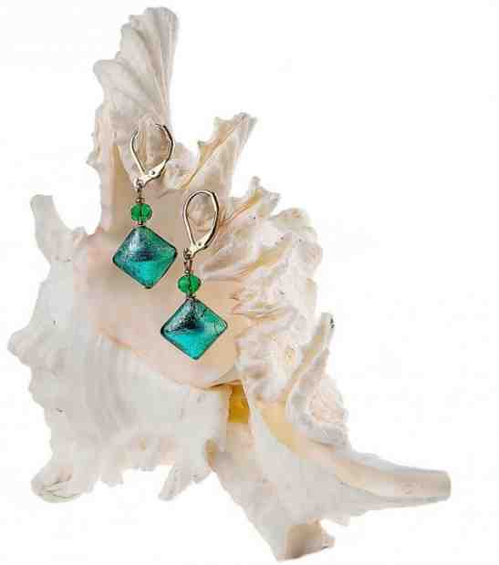 Lampglas Elegantní náušnice Emerald Princess s ryzím stříbrem v perlách Lampglas ERO1 + 2 měsíce na vrácení zboží