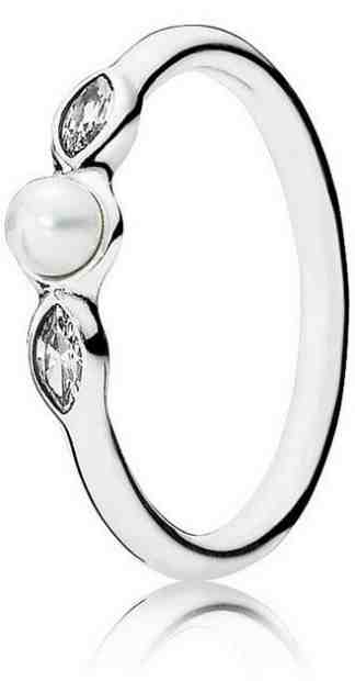 Pandora Něžný prsten s perličkou 190964P 54 mm + 2 měsíce na vrácení zboží