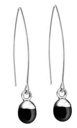 Decadorn Stříbrné náušnice s černým onyxem + 2 měsíce na vrácení zboží