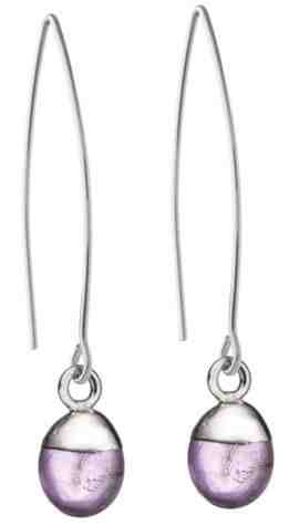 Decadorn Stříbrné náušnice s amethystem + 2 měsíce na vrácení zboží