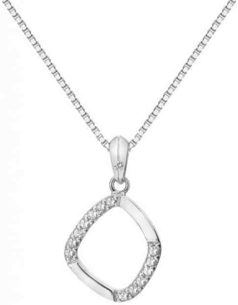 Hot Diamonds Stříbrný náhrdelník s diamantem Behold DP782 (řetízek, přívěsek) + 2 měsíce na vrácení zboží