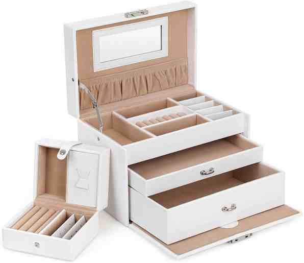 Troli Exkluzivní krémová šperkovnice se zrcátkem JBC126W + 2 měsíce na vrácení zboží