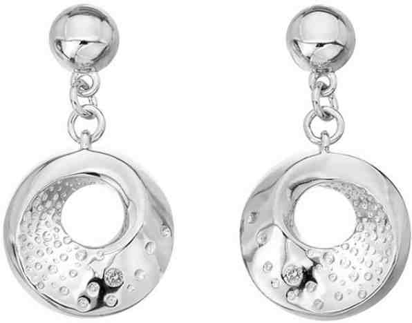 Hot Diamonds Půvabné stříbrné náušnice s diamanty Quest DE649 + 2 měsíce na vrácení zboží