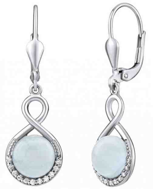 Silvego Stříbrné náušnice s přírodním Akvamarínem JST14710AQ + 2 měsíce na vrácení zboží