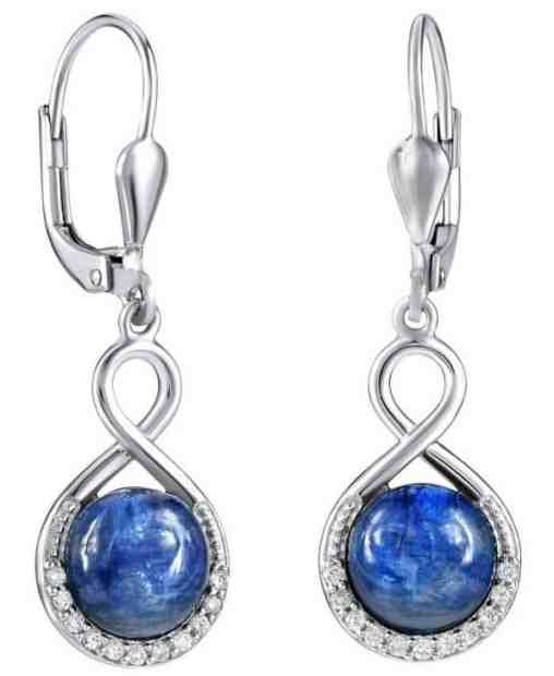 Silvego Stříbrné náušnice s přírodním Kyanitem JST14710KE + 2 měsíce na vrácení zboží