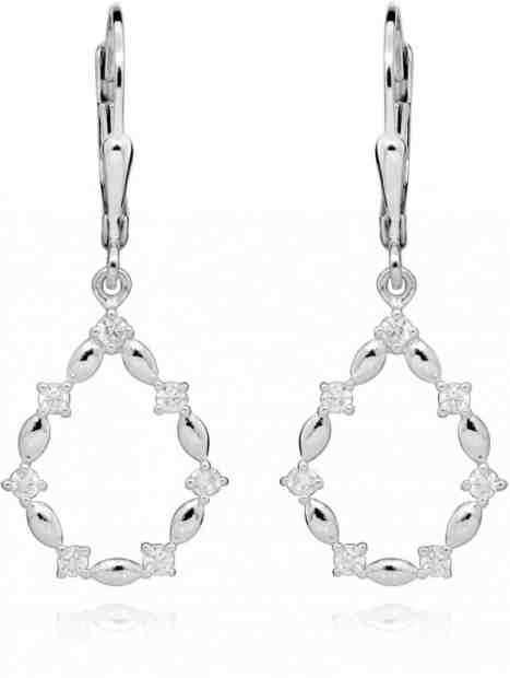JVD Krásné stříbrné náušnice se zirkony SVLE0329SH8BI00 + 2 měsíce na vrácení zboží