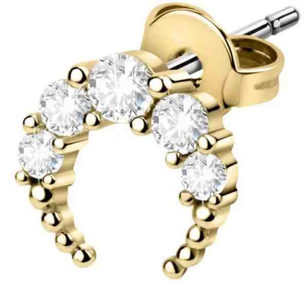 La Petite Story Pozlacená single náušnice s krystaly LPS02ARQ105 + 2 měsíce na vrácení zboží