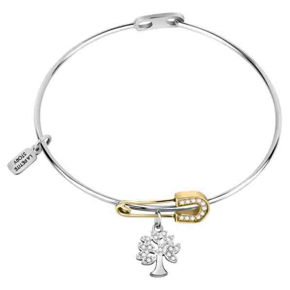 La Petite Story Pevný ocelový náramek s přívěsky Family LPS05ASF10 + 2 měsíce na vrácení zboží