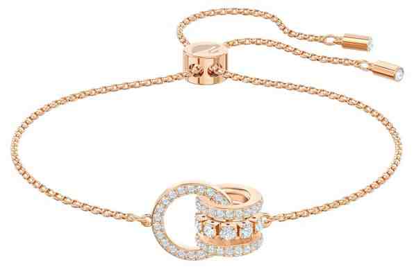 Swarovski Růžově zlacený náramek s třpytivým přívěskem Further 5501092 + 2 měsíce na vrácení zboží