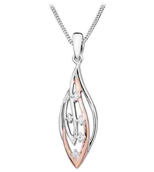 Silver Cat Elegantní bicolor náhrdelník se zirkony SC362 + 2 měsíce na vrácení zboží