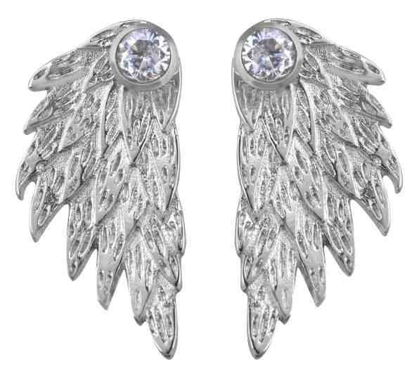 Troli Luxusní ocelové náušnice s andělským křídlem 2v1 + 2 měsíce na vrácení zboží