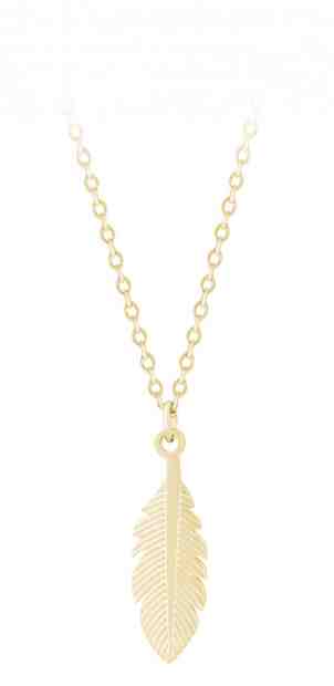 Troli Stylový pozlacený náhrdelník s peříčkem + 2 měsíce na vrácení zboží