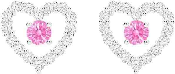 Preciosa Romantické stříbrné náušnice First Love s kubickou zirkonií Preciosa 5303 69 + 2 měsíce na vrácení zboží