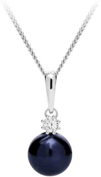 Preciosa Dechberoucí stříbrný náhrdelník Tonga s pravou říční perlou a kubickou zirkonií Preciosa 5311 20 (řetízek, přívěsek) + 2 měsíce na vrácení zboží