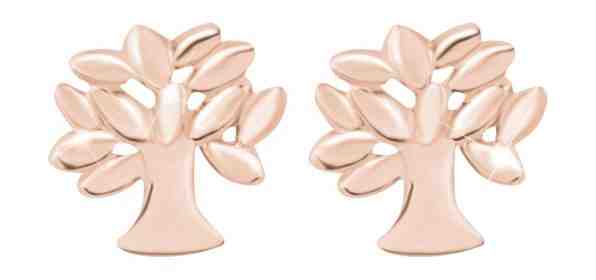 Troli Moderní růžově zlacené náušnice Strom života + 2 měsíce na vrácení zboží