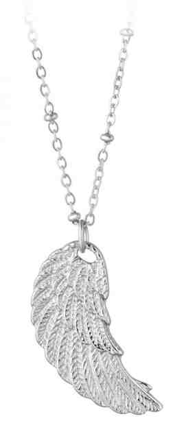 Troli Ocelový náhrdelník s andělským křídlem (řetízek, přívěsek) + 2 měsíce na vrácení zboží