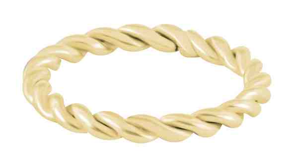 Troli Moderní pozlacený kroucený ocelový prsten 50 mm + 2 měsíce na vrácení zboží