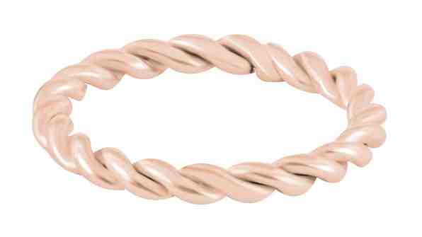 Troli Moderní kroucený růžově zlacený prsten 54 mm + 2 měsíce na vrácení zboží