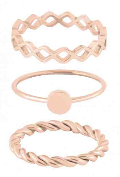 Troli Růžově zlacená sada ocelových prstenů 56 mm + 2 měsíce na vrácení zboží