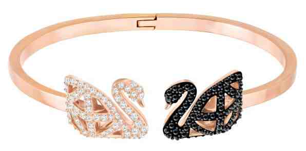 Swarovski Pevný otevřený náramek Facet Swan 5289535 6 x 5 cm + 2 měsíce na vrácení zboží