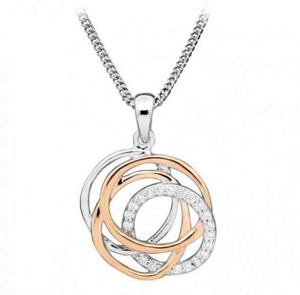 Silver Cat Stylový bicolor náhrdelník se zirkony SC406 + 2 měsíce na vrácení zboží