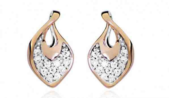 Silver Cat Stylové bicolor náušnice se zirkony SC419 + 2 měsíce na vrácení zboží