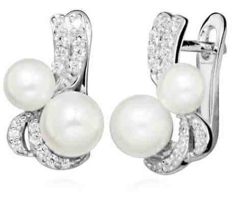 Silver Cat Okouzlující náušnice s perlami a zirkony SC423 + 2 měsíce na vrácení zboží