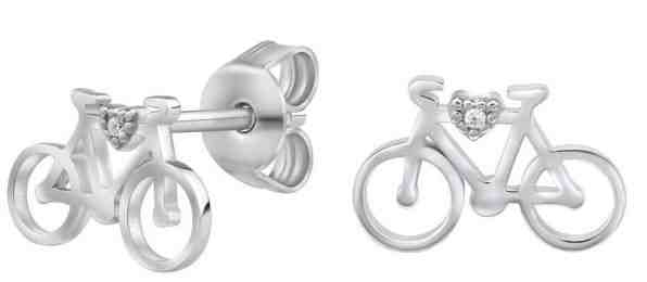 Silvego Stříbrné náušnice cyklistické kolo MW14247 + 2 měsíce na vrácení zboží